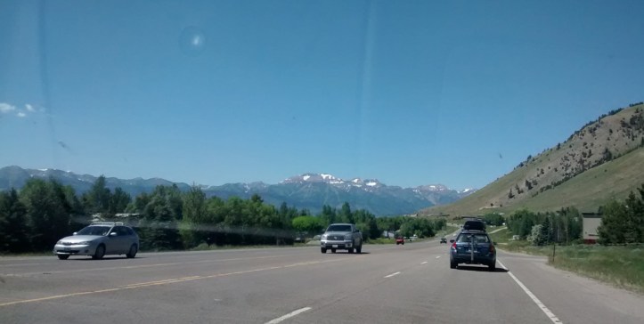 Tetons in the distance.