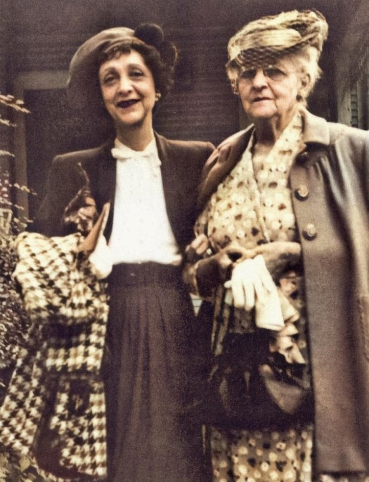 1950 last known pic of graf with mother nora, annual trip to hollywood